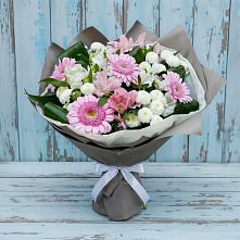 Букет цветов из:  Герберы, Альстромерии и Хризантемы #REPLACE_PRED# Ефремове