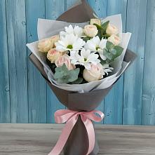 Букет цветов из:  Хризантемы и Розы в Ефремове