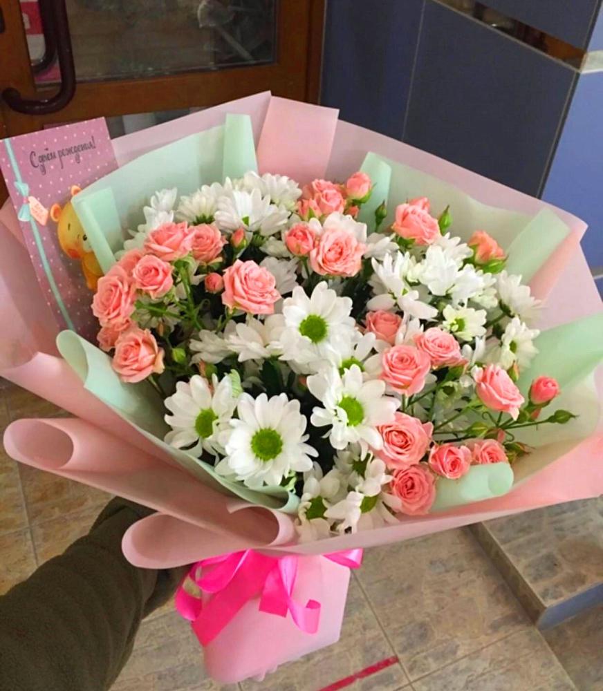 Букет цветов из: Розы и Хризантемы в Ефремове