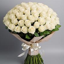 Букет 101 беля роза Белоснежка в Ефремове