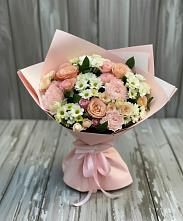 Букет цветов из:  Гвоздики, Розы и Хризантемы в Ефремове