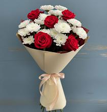 Букет цветов из:  Розы и Хризантемы в Ефремове
