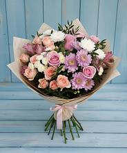 Букет цветов из:  Хризантемы, Розы и Альстромерии #REPLACE_PRED# Ефремове