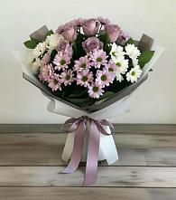 Букет цветов из:  Хризантемы и Розы в Ефремове