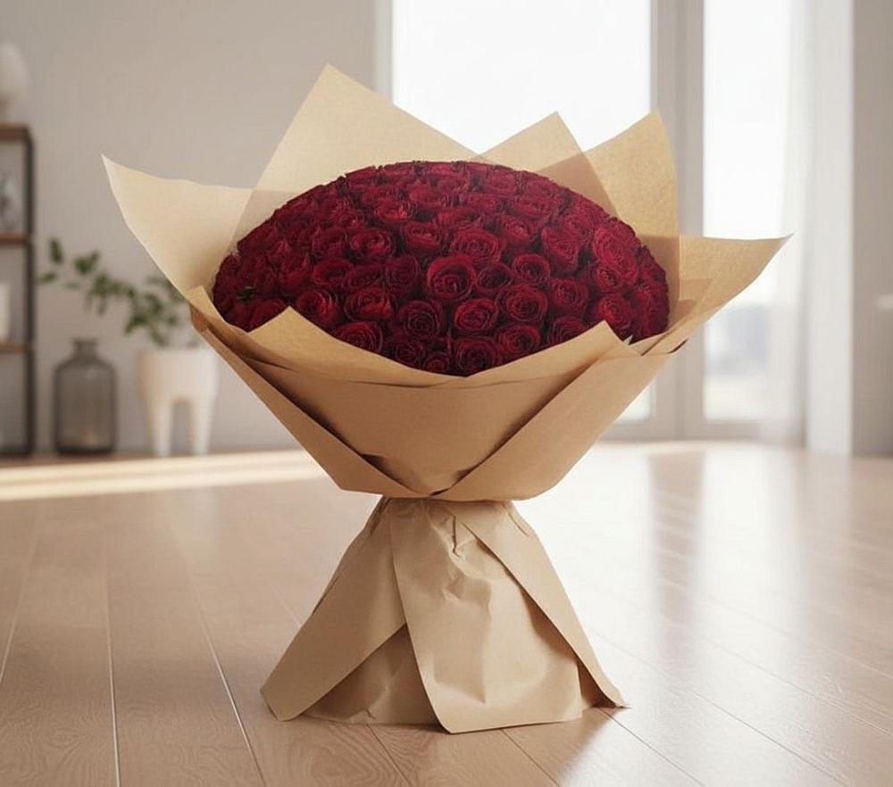 Букет 101 Красная роза в Ефремове