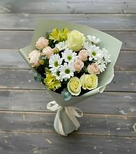 Букет цветов из:  Альстромерии, Розы и Хризантемы в Ефремове