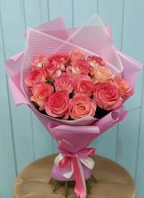 Букет 15 Розовых роз Равель в Ефремове
