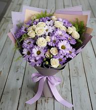 Букет цветов из:  Хризантемы и Розы в Ефремове